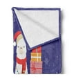 thumbnail image 2 of Christmas Soft Flannel Fleece Throw Blanket, Cartoon Llamas in Noel Concept with Gifts Ornaments and Tree, Cozy Plush for Indoor and Outdoor Use, 50" x 70", Dark Lavender Multicolor, by Ambesonne, 2 of 5