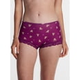 thumbnail image 2 of No Boundaries Fit Stretch Boyshort Panties with Lace, 3 Pack, Women's XS-3XL, 2 of 8