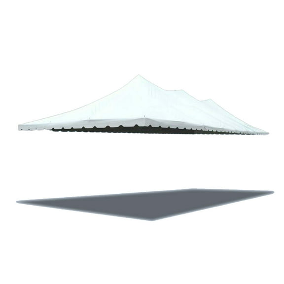 TentandTable Sectional Wedding Canopy Premium Pole Tent Top ONLY, White, 40 ft x 80 ft
