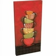 thumbnail image 2 of Stack of Kitchen Coffee Cup Patterned Mugs Polka Dots Painting Red & Black Canvas Art by Pied Piper Creative, 2 of 3