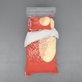 thumbnail image 2 of Ambesonne Japanese Bedding Set 4 Pcs, Cherry Sakura Blossoms, Queen, Coral Pale Yellow Plum, 2 of 3