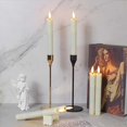 thumbnail image 4 of Paquete de 6 velas parpadeantes sin llama de 7 pulgadas (blancas) con control remoto, vela LED para ventana con pilas, temporizador, velas de plástico sin llama, 4 of 5