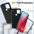 thumbnail image 4 of SaniMore for Motorola Moto G Play 2023 Case, 3-Layer Shock Absorbing Non-Slip Stripes [Soft Silicone Rubber] [Hard PC Bumper] Military Grade Shockproof Protective Cover for Moto G Play, Black, 4 of 9