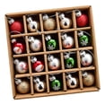 thumbnail image 1 of Juego surtido de 20 bolas navideñas colgantes de cristal resistente muñeco de nieve de colores, 1 of 9