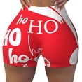 thumbnail image 2 of Goofa Saying Ho Ho Ho Printed Workout Shorts Women Seamless Scrunch Butt Lifting High Waisted Gym Booty Shorts Elastic Workout Shorts-X-Large, 2 of 8