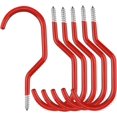 thumbnail image 1 of miduoudo-Garage Storage J Screw Hooks6 Pack Heavy Duty Rubber Coated Extra-Large Bike Storage Hook Rack Stands Accessories Screw in Hook for Hanging Garage Ceiling Wall Bicycle Storage, Utility Tool, 1 of 4