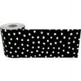 thumbnail image 2 of White Painted Dots on Black Straight Rolled Border Trim, 2 of 4
