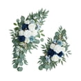 thumbnail image 4 of 2 guirnaldas de arco de boda con flores artificiales, adorno colgante para decoración del hogar, telón de fondo floral para decoración de puerta de Azul, 4 of 8