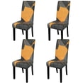 thumbnail image 1 of Stretchy Dining Chair Covers Set of 2, Elastic Kitchen Chair Slipcovers Removable Protective Cover Nonslip for Hotel Dining Room Ceremony Banquet Wedding Party (2 Pack, Geometry64), 1 of 8
