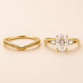 thumbnail image 2 of vylahjewellery 1.20 CT Oval Moissanite Ring, Engagement Ring for Women, Vintage Art Deco 2 Piece Bridal Set Ring, 2 of 7