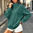 thumbnail image 3 of ShomPort Womens Sweatshirt Oversized Mock Neck Warm Long Sleeve Pullover Tops Trendy Winter Fall Outfits, 3 of 7
