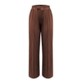 thumbnail image 4 of Wide Leg Dress Pants Women's High Elastic Waist Casual Pants Business Baggy Stretchy Comfy Fashion Slacks Navy Blue XXL, 4 of 4