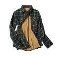 thumbnail image 3 of Women Fleece Lined Winter Coat Classic Button Down Collared Shirts Thicken Warm Shacket Jacket, 3 of 6
