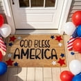 thumbnail image 6 of Patriotic Natural Coir Door Mat 4th of July Red Blue White Star Doormat Non-Slip Entrance Door Rugs for 250th Anniversary Independence Day Home Decor, 16 x 24 Inch(B), 6 of 9