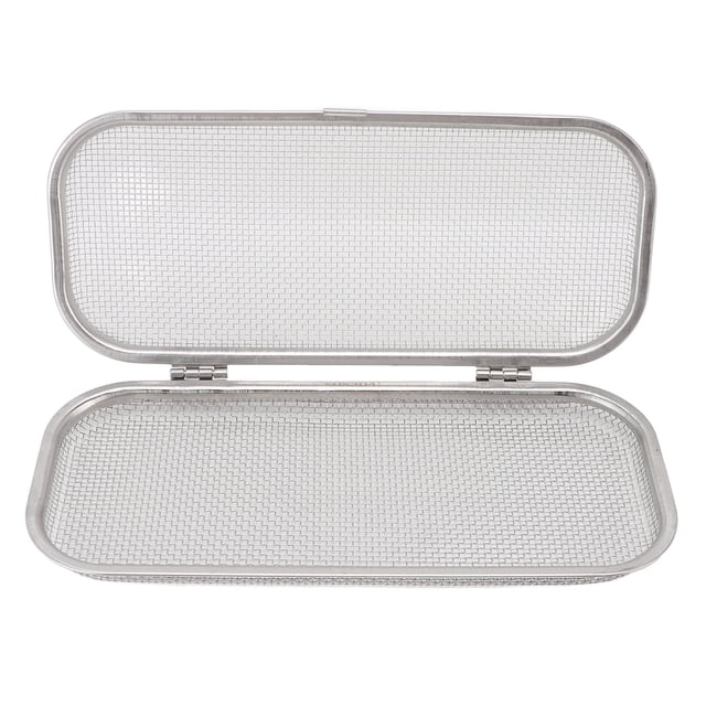 Rectangular Mesh Drain Dishwasher Utensil Basket, Compact and Space Saving Design Metal Dishwasher Silverware Drain Holder for Small ItemsS