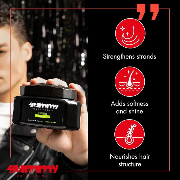 Gummy Hair Gel Green Maximum Hold With Keratin, 7.5 Oz.. - Walmart.com