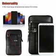 thumbnail image 5 of Men Leather Cell Phone Loop Belt Bag Waist Holster Pack Shoulder Pouch Crossbody, 5 of 6