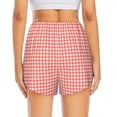 thumbnail image 2 of Lsque Houndstooth With Red And White Printed Women's Running Shorts with Liner Pockets,Elastic Quick Dry Workout Athletic Gym Yoga Shorts,Womens High Waist Shorts-Medium, 2 of 9