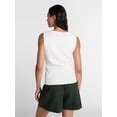 thumbnail image 4 of Time and Tru Women's Button Front Tank Top, Size XS-XXXL, 4 of 6