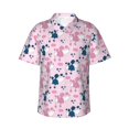 thumbnail image 2 of Xecao Cartoon Poodle Dog print Hawaiian shirt - a stylish short-sleeve button-down for men, perfect for casual beach and tropical outings., 2 of 9