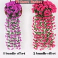 thumbnail image 6 of Bxaolu Artificial Hanging Flowers, 2 Pack Hanging Artificial Violet Ivy Flowers Fake Hanging Plant for Home Wedding Garden Yard Indoor Outdoor Decor (White), 6 of 6