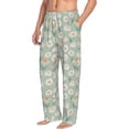 thumbnail image 2 of Xecao Daisies Flowers Men's Straight Lounge Pajama Pants: The Ultimate in Comfortable Sleepwear, 2 of 9