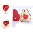 thumbnail image 1 of Creative Visual Effect Greeting Card Paper Elegant Heart Shape Holiday Card for Valentine's Day, 1 of 8