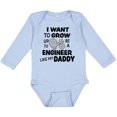 thumbnail image 3 of Inktastic I Want To Grow up To Be a Engineer Like My Daddy Boys or Girls Long Sleeve Baby Bodysuit, 3 of 5