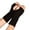 Black, variant on Women Long Fingerless Gloves Winter Mitten Arm Gloves with Thumb Hole