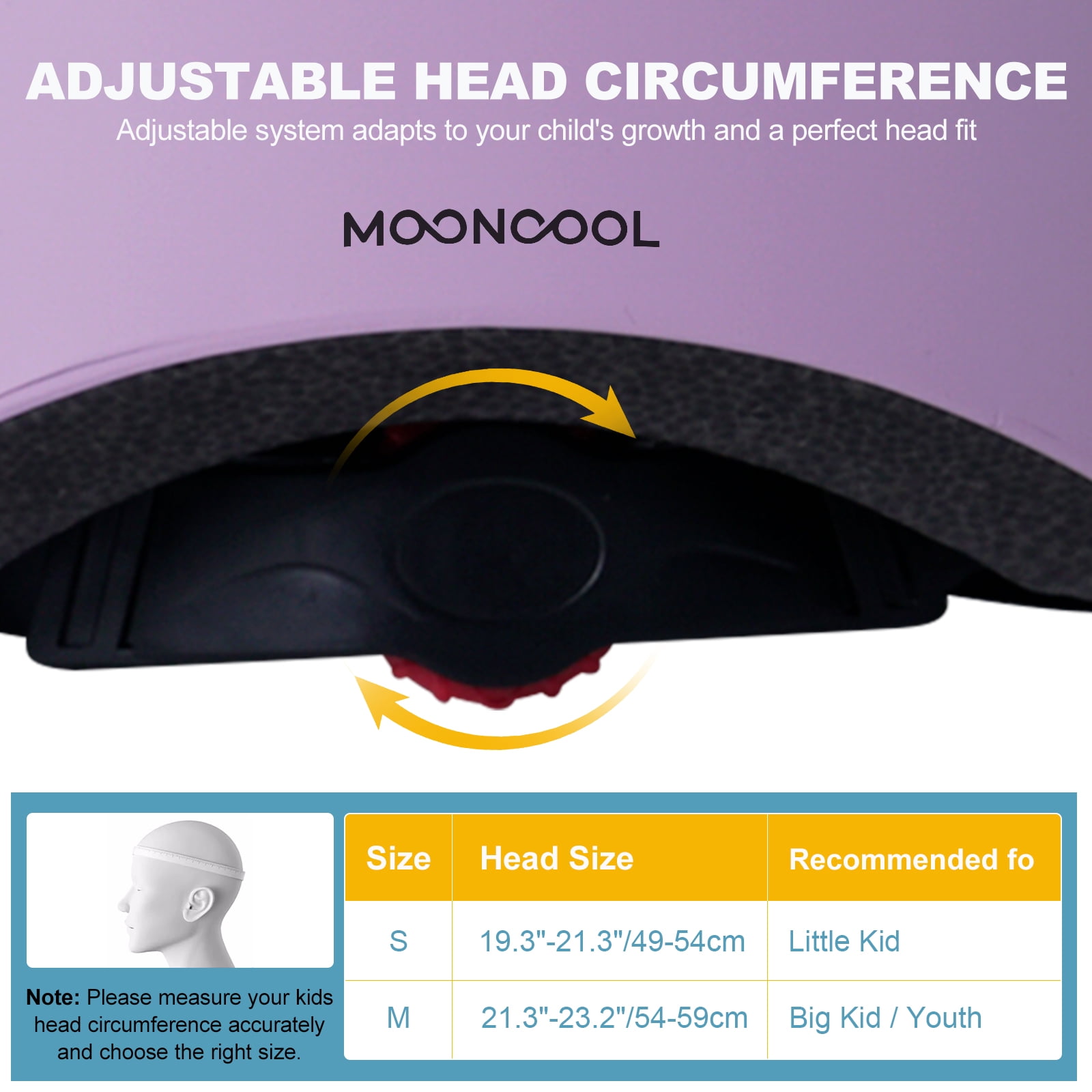 MOONCOOL Bike Helmets Protection Gear Set for 3~14 Years, Bicycle Helmet Knee Pads Elbow Pads Wrist Guards, Adjustable Helmet, Bicycle Scooter Roller Skate