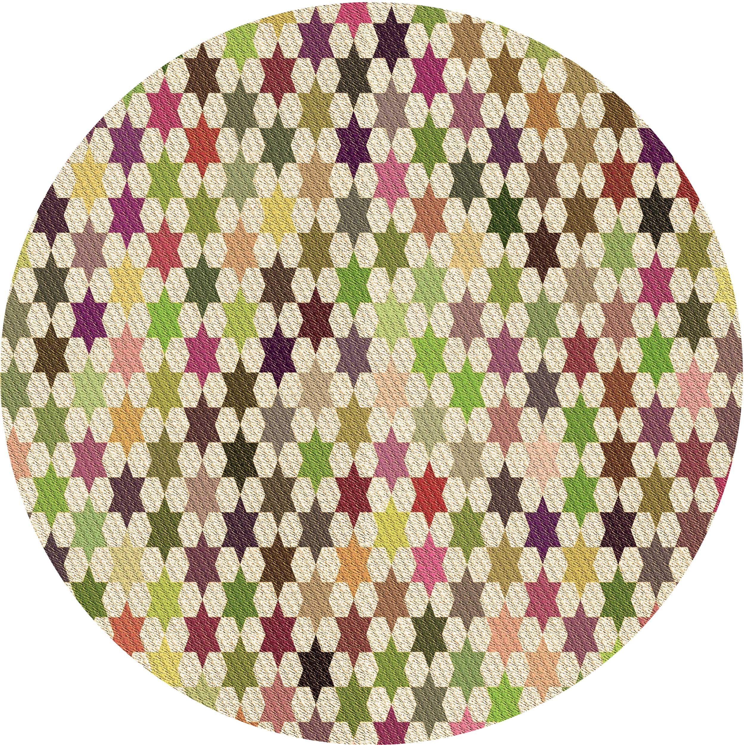 Ahgly Company Indoor Round Patterned Cardboard Brown Gold Area Rugs, 6 ...