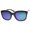Black-Silver / Midnight, variant on sunglassLA Unisex Bold Metal Temple Square Colored Mirror Lens Cat Eye Sunglasses 50mm (Black-Silver / Midnight) - 50mm