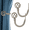 Bronze, variant on QIANJIA 2 Pack Curtain Holdbacks, USFOOK Decorative Window Drapery Tiebacks (2 Pack/1 Pair), Curtain Tie Back Hooks for Wall with Antique Silver Twisted Cage Finials (3.45" L x 5.35" W)