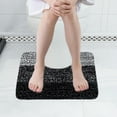 thumbnail image 4 of Btomtd 16"x20" U-Shaped Bath Rug and Toilet Floor Mat, Microfiber Plush Absorbent Non-Slip Bathroom Rugs, Machine Washable Fast Dry Doormat for Bathroom Floor, Black, 4 of 7