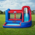 thumbnail image 6 of Sunny & Fun Bounce-A-Round Child Inflatable Water Slide Park with Bounce House for Outside - Blue, 6 of 7