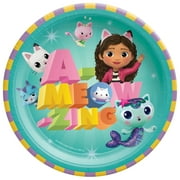Amscan Gabby's 7 Round Plates Paper Made Dollhouse, 8 Pieces