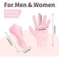 thumbnail image 6 of Artrylin 2 Pairs Silicone Moisturizing Gloves Socks Set,Hand Feet Care Set,Spa Gel Socks Gloves for Repairing Dry Cracked Skin,Non-Slip Soft Silicone Socks for Women,Foot Care After Pedicure-Pink, 6 of 8
