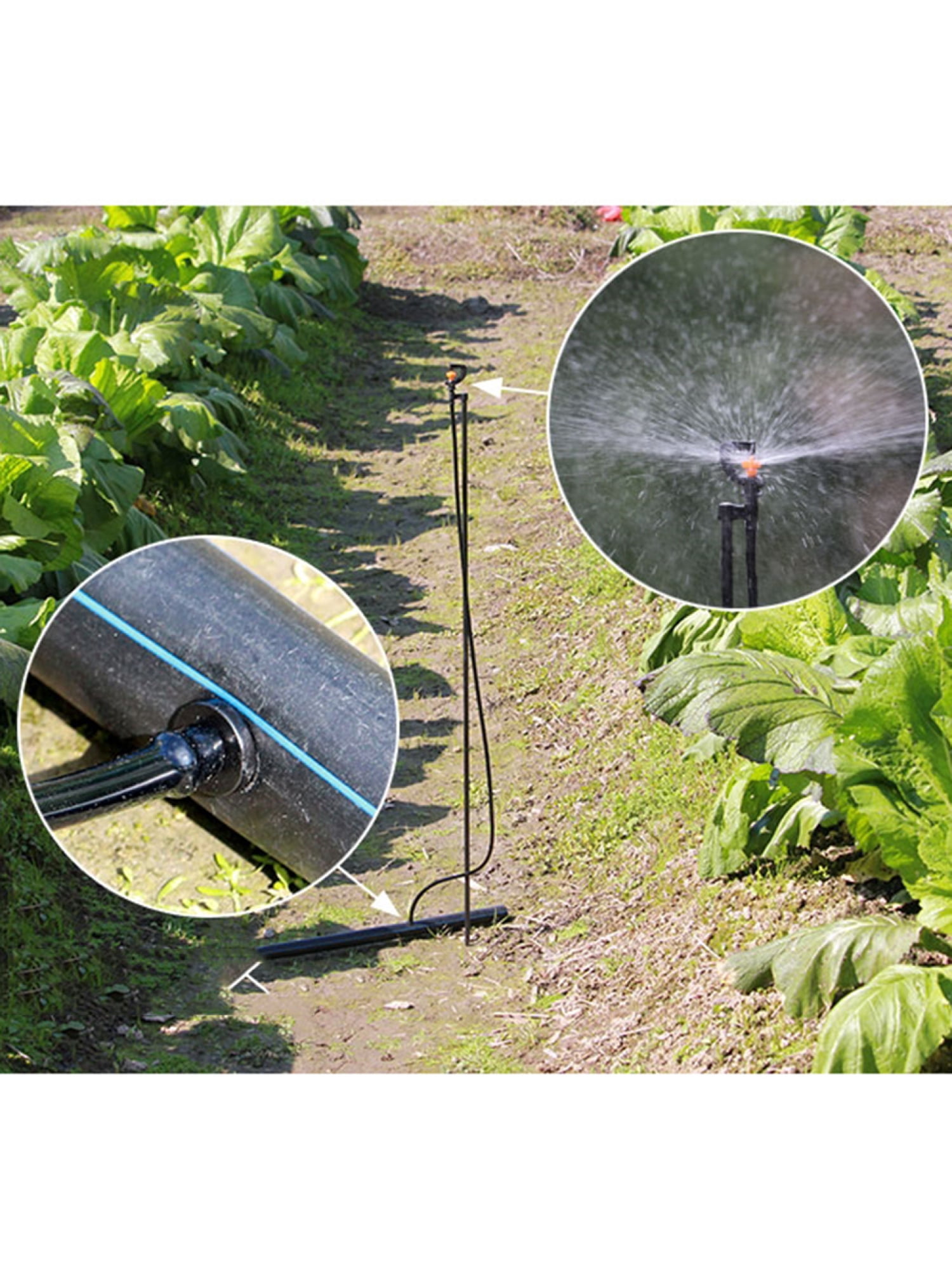 150 Micro Buses D'arrosage Jardin - 90°/180°/360° - Kit Irrigation Goutte à Goutte Pour Pelouse Et Potager - 8