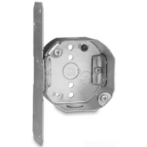 Steel City 4 In. New Construction Octagon Ceiling Fan Support Box 54171 FCFB
