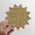 thumbnail image 1 of Tawny arpillera tejer patrón de ropa fresca de ilustración Calcomanías solares de vinilo, 1 of 3