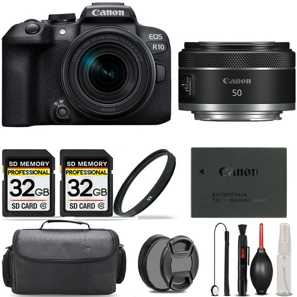 Canon EOS R10 Mirrorless Camera with 18150mm Lens + 50mm f/1.8 STM
