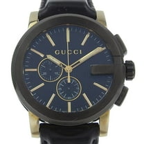 Pre-Owned Gucci G Chrono 101.2 Stainless Steel and Embossed Leather Quartz... (Good)
