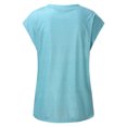 thumbnail image 4 of CHGBMOK Blouses Grande Taille pour Femmes Mode Décontractée T-Shirts Imprimés Amples Col Rond Manches Courtes Décontractées Tops d'Été Plage en Liquidation, 4 of 8