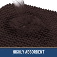 thumbnail image 2 of Smiry Chenille Bathroom rugs 24x20, Rubber Backing Washable Bath Mats for Bathroom Floor, Brown, 2 of 9