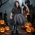 thumbnail image 5 of Halloween Dress For Kids Sleeveless Grim Reaper Style Girls Dress With Accessories For Halloween Stage Performance School Play 2 To 12Y, 5 of 8
