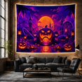 thumbnail image 5 of Pumpkin Lantern Entrance in Neon Amusement Park, Spooky Gothic for Halloween Decor Lovers, Pumpkin Wall Art, Halloween Gift, Tapestry Wall Hanging for Bedroom and Entryway, 5 of 6