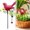 D, variant on 1 Pack Decorative Garden Stakes - 14.2" Metal Flowers for Outside & Metal Yard Art Outdoor and Garden, Rust-Resistant Shaking-Head Bird Lawn Ornaments for Patio - Gift for Gardeners