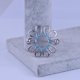 thumbnail image 3 of Anillo de pezón con diamantes de imitación en forma de flor hueca, piercing antialérgico, joyería para el cuerpo (azul), 3 of 5