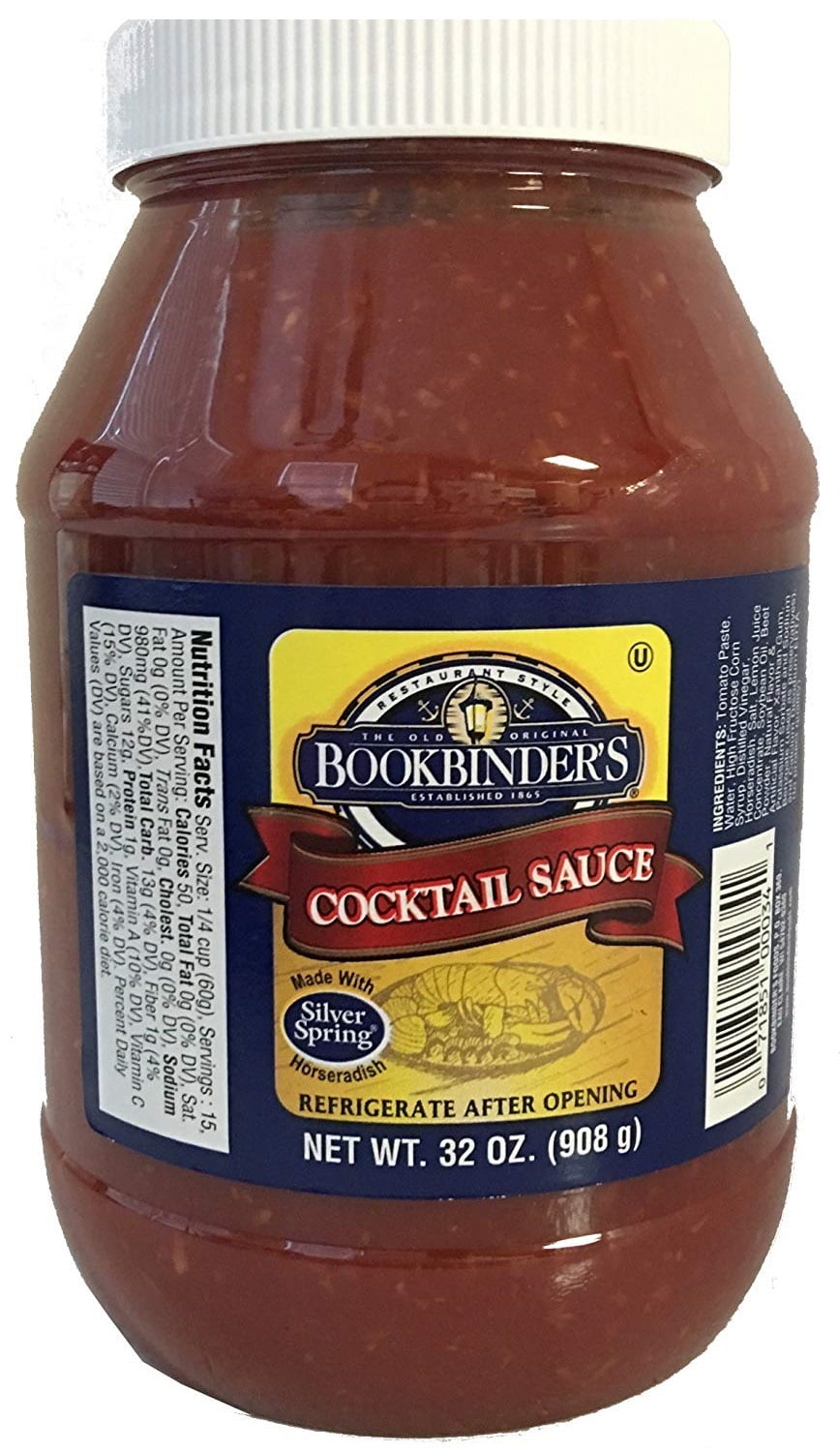 The Old Original Bookbinder's Restaurant Style Cocktail Sauce Kosher