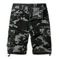 thumbnail image 2 of cllios Camo Cargo Shorts for Men Summer Tactical Athletic Shorts Comfortable Workwear Cargo Shorts with Multi Pockets Cargo Shorts for Men Under $5 Gray,XL, 2 of 8